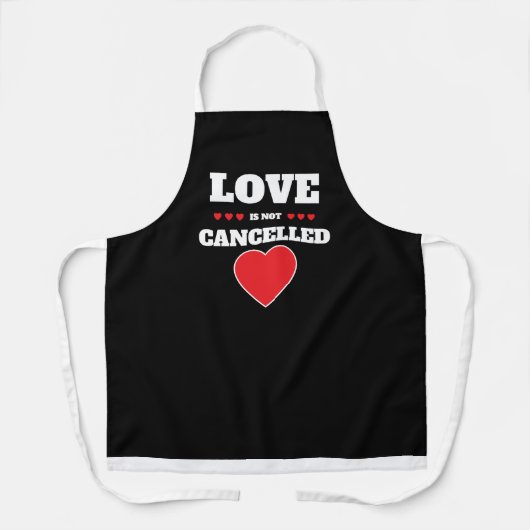 Liefde is niet afgelast Ultra Schattige Rood Wit & Schort (Voorkant)