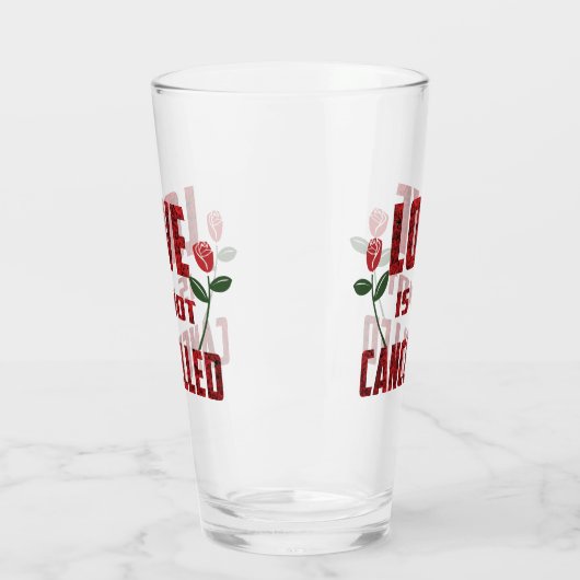 Liefde is niet geannuleerd glas (Links)