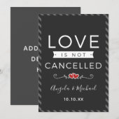 Liefde is niet geannuleerd Grappig Romantisch Donk Feestdagenkaart (Voorkant / Achterkant)