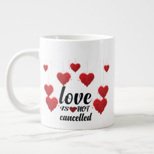 Liefde is niet geannuleerd grote koffiekop