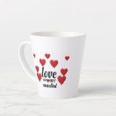 Liefde is niet geannuleerd latte mok (Linkerhoek)