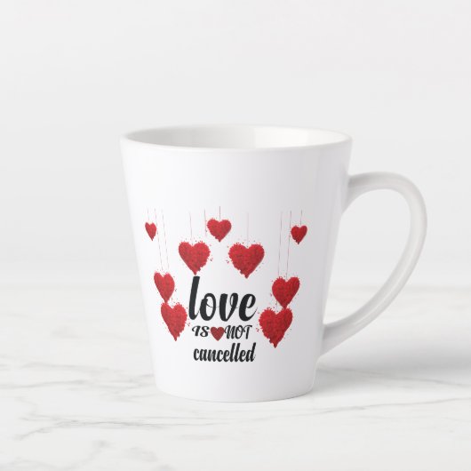 Liefde is niet geannuleerd latte mok (Rechts)