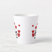 Liefde is niet geannuleerd latte mok (Voorkant)