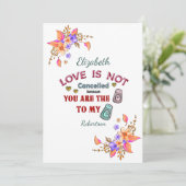 Liefde is niet geannuleerd Mijn pepper Uw Zout Aan Kaart (Staand voorkant)
