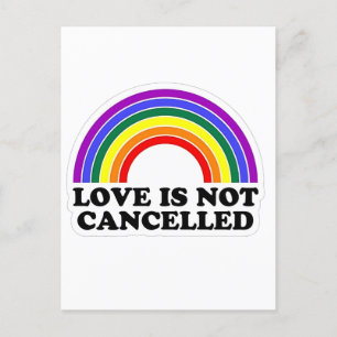 Liefde is niet geannuleerd Regenboog LGBT Pride Ma Feestdagenkaart