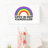 Liefde is niet geannuleerd Regenboog LGBT Pride Mo Spandoek (Insitu)