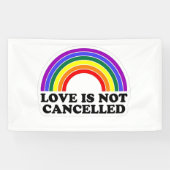 Liefde is niet geannuleerd Regenboog LGBT Pride Mo Spandoek (Horizontaal)