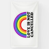 Liefde is niet geannuleerd Regenboog LGBT Pride Mo Spandoek (Verticaal)