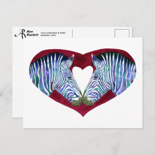 "Liefde is niet zwart en wit" Briefkaart (Voorkant / Achterkant)