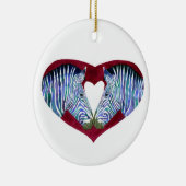 "Liefde is niet zwart & wit" Zebra Ornament (Rechts)