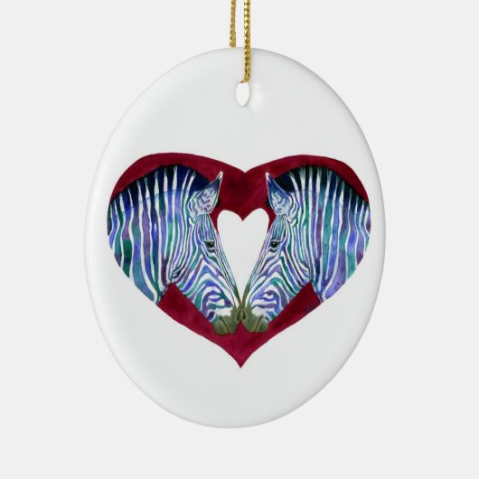 "Liefde is niet zwart & wit" Zebra Ornament (Rechts)