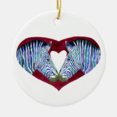 "Liefde is niet zwart & wit" Zebra Ornament (Voorkant)