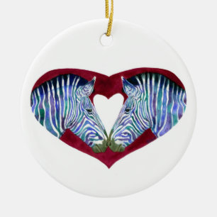 "Liefde is niet zwart & wit" Zebra Ornament