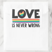 Liefde is nooit de verkeerde regenboog LGBTQ pride Rechthoekige Sticker (Tas)