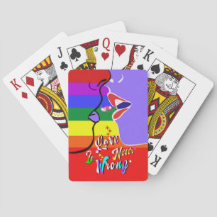 Liefde is nooit een verkeerde trots pokerkaarten