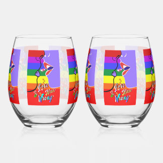 Liefde is nooit een verkeerde trots wijnglas zonder voet