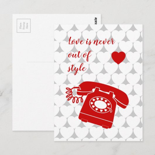 Liefde is nooit uit stijl briefkaart (Voorkant / Achterkant)