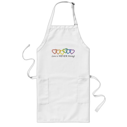 Liefde is nooit verkeerd. lang schort (Voorkant)