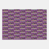 Liefde is nooit verkeerd LGBTQ Pride regenboogvlag Inpakpapier Vel (Voorkant 2)
