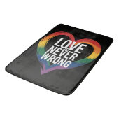 Liefde is nooit verkeerd Pride Month LGBT Badmat (Gekanteld)