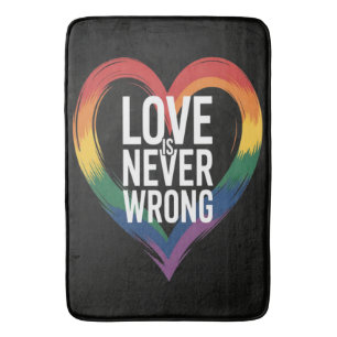Liefde is nooit verkeerd Pride Month LGBT Badmat