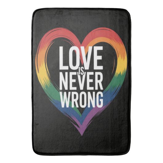 Liefde is nooit verkeerd Pride Month LGBT Badmat (Voorkant Verticaal)