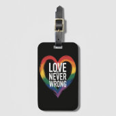 Liefde is nooit verkeerd Pride Month LGBT Bagagelabel (Voorkant (verticaal))