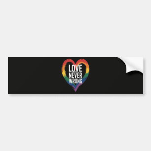 Liefde is nooit verkeerd Pride Month LGBT Bumpersticker