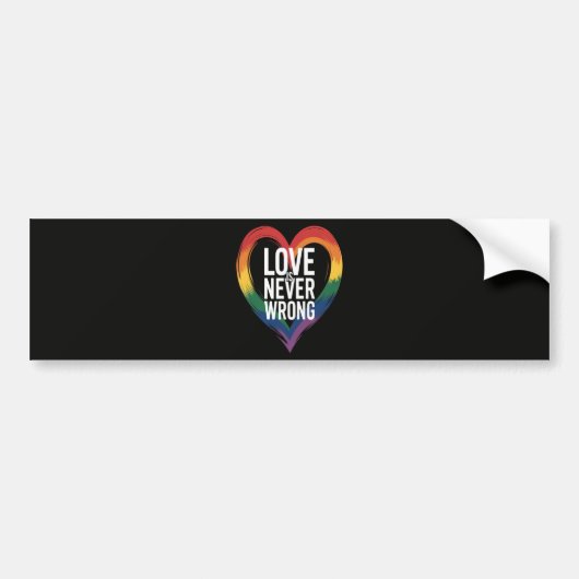 Liefde is nooit verkeerd Pride Month LGBT Bumpersticker (Voorkant)