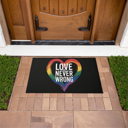 Liefde is nooit verkeerd Pride Month LGBT Deurmat (Buiten)