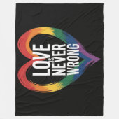Liefde is nooit verkeerd Pride Month LGBT Fleece Deken (Voorkant)