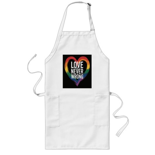 Liefde is nooit verkeerd Pride Month LGBT Lang Schort (Voorkant)