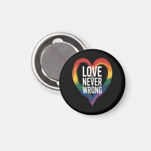 Liefde is nooit verkeerd Pride Month LGBT Magneet (Voorkant / Achterkant)