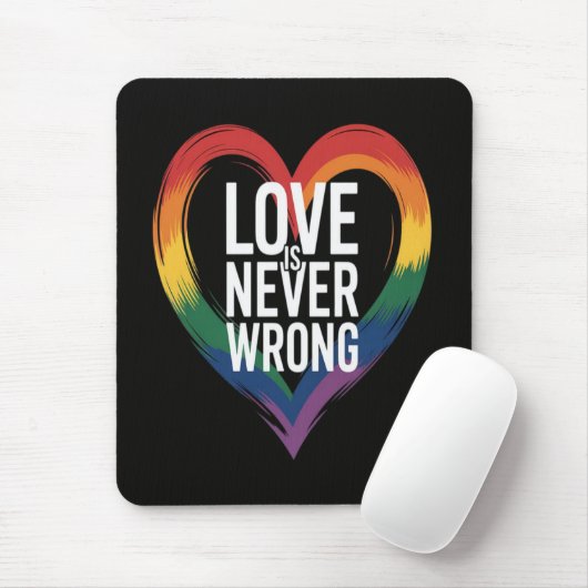 Liefde is nooit verkeerd Pride Month LGBT Muismat (Met muis)