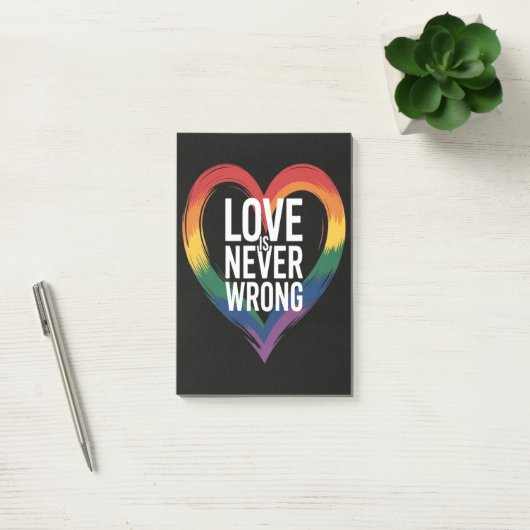 Liefde is nooit verkeerd Pride Month LGBT Post-it® Notes (Kantoor)