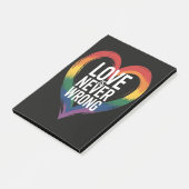 Liefde is nooit verkeerd Pride Month LGBT Post-it® Notes (Schuin)