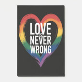 Liefde is nooit verkeerd Pride Month LGBT Post-it® Notes (Voorkant)