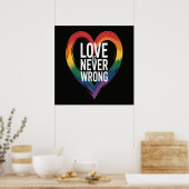 Liefde is nooit verkeerd Pride Month LGBT Poster (Keuken)