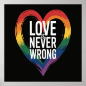 Liefde is nooit verkeerd Pride Month LGBT Poster (Voorkant)