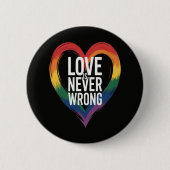 Liefde is nooit verkeerd Pride Month LGBT Ronde Button 5,7 Cm (Voorkant)
