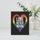 Liefde is nooit verkeerd Pride Month LGBT Save The Date (Staand voorkant)