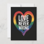 Liefde is nooit verkeerd Pride Month LGBT Save The Date (Achterkant)