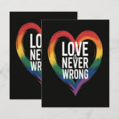 Liefde is nooit verkeerd Pride Month LGBT Save The Date (Voorkant / Achterkant)