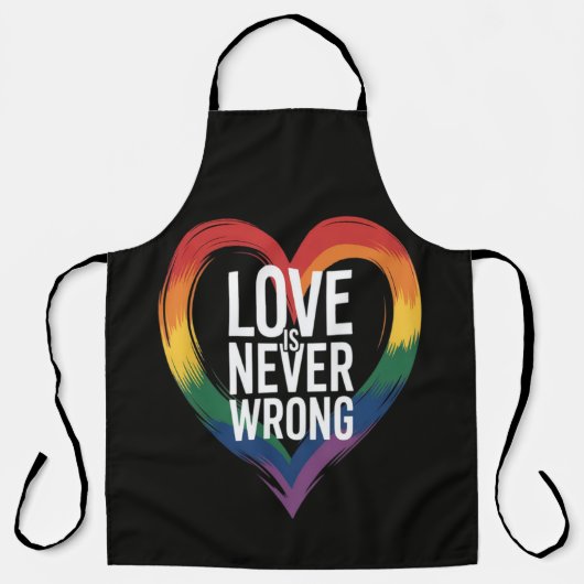 Liefde is nooit verkeerd Pride Month LGBT Schort (Voorkant)