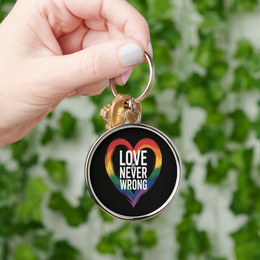 Liefde is nooit verkeerd Pride Month LGBT Sleutelhanger (Hand)