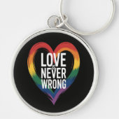 Liefde is nooit verkeerd Pride Month LGBT Sleutelhanger (Voorkant)