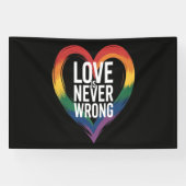 Liefde is nooit verkeerd Pride Month LGBT Spandoek (Horizontaal)