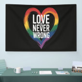 Liefde is nooit verkeerd Pride Month LGBT Spandoek (Beurs)