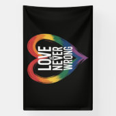 Liefde is nooit verkeerd Pride Month LGBT Spandoek (Verticaal)