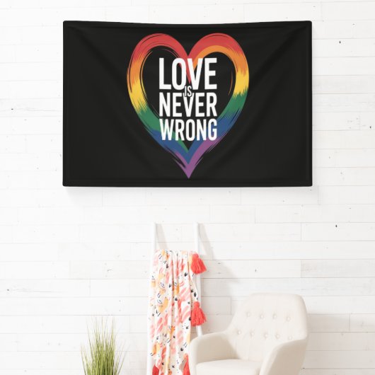 Liefde is nooit verkeerd Pride Month LGBT Spandoek (Insitu)